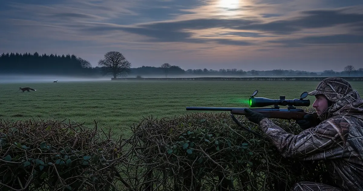 A Guide to Night Vision for Hunters - Night Shooting in a field.