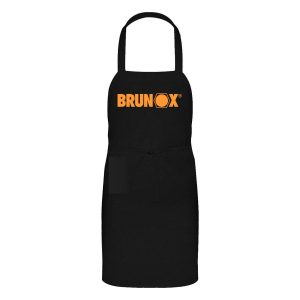 a long black brunox apron for shooters to protect their clothing.
