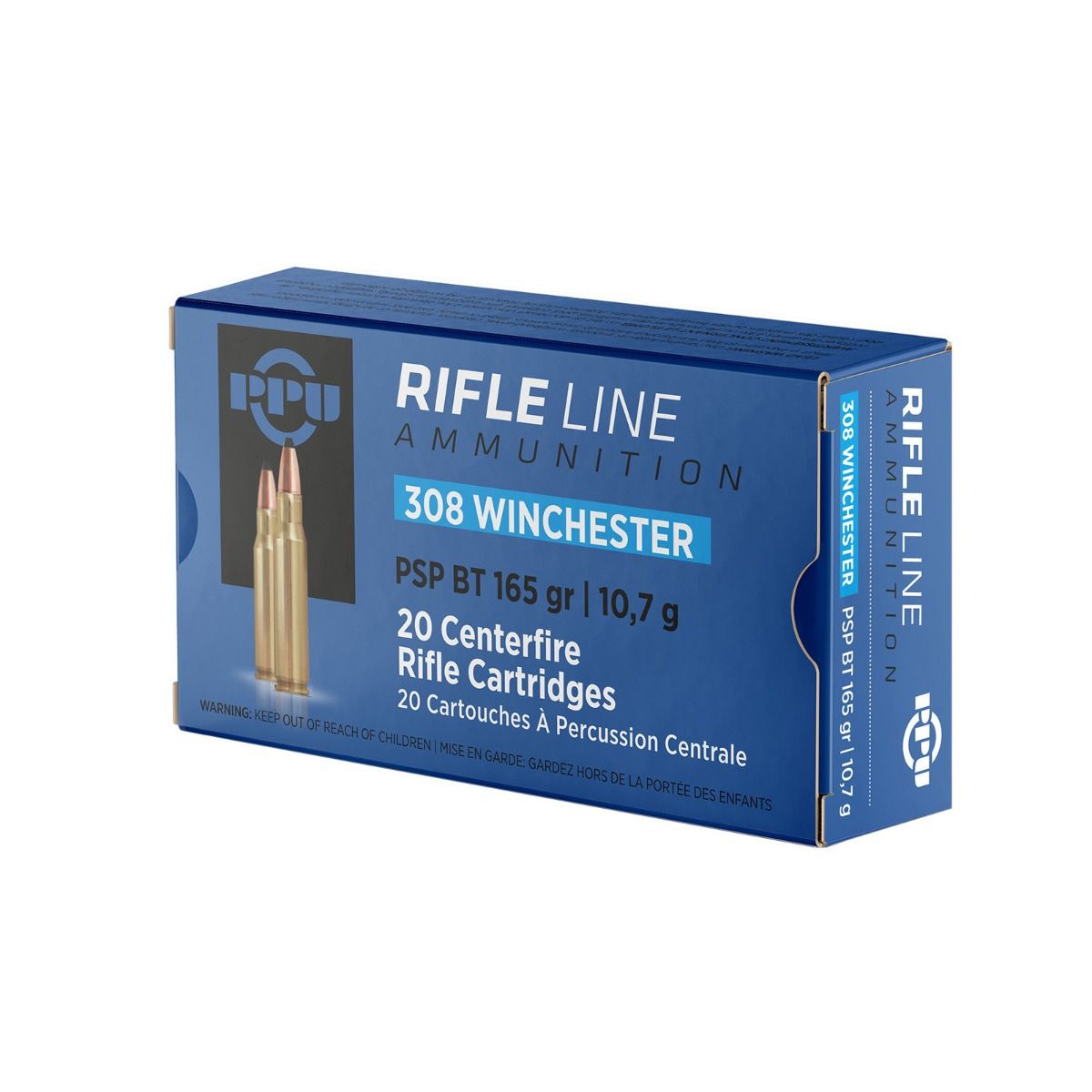 308 psp bt 165gr ppu prvi partizan rifle ammunition pack 100