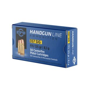 357 sig fmj 125gr ppu prvi partizan handgun ammunition pack 100