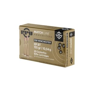 308 hp bt match 155gr ppu prvi partizan rifle ammunition pack 100